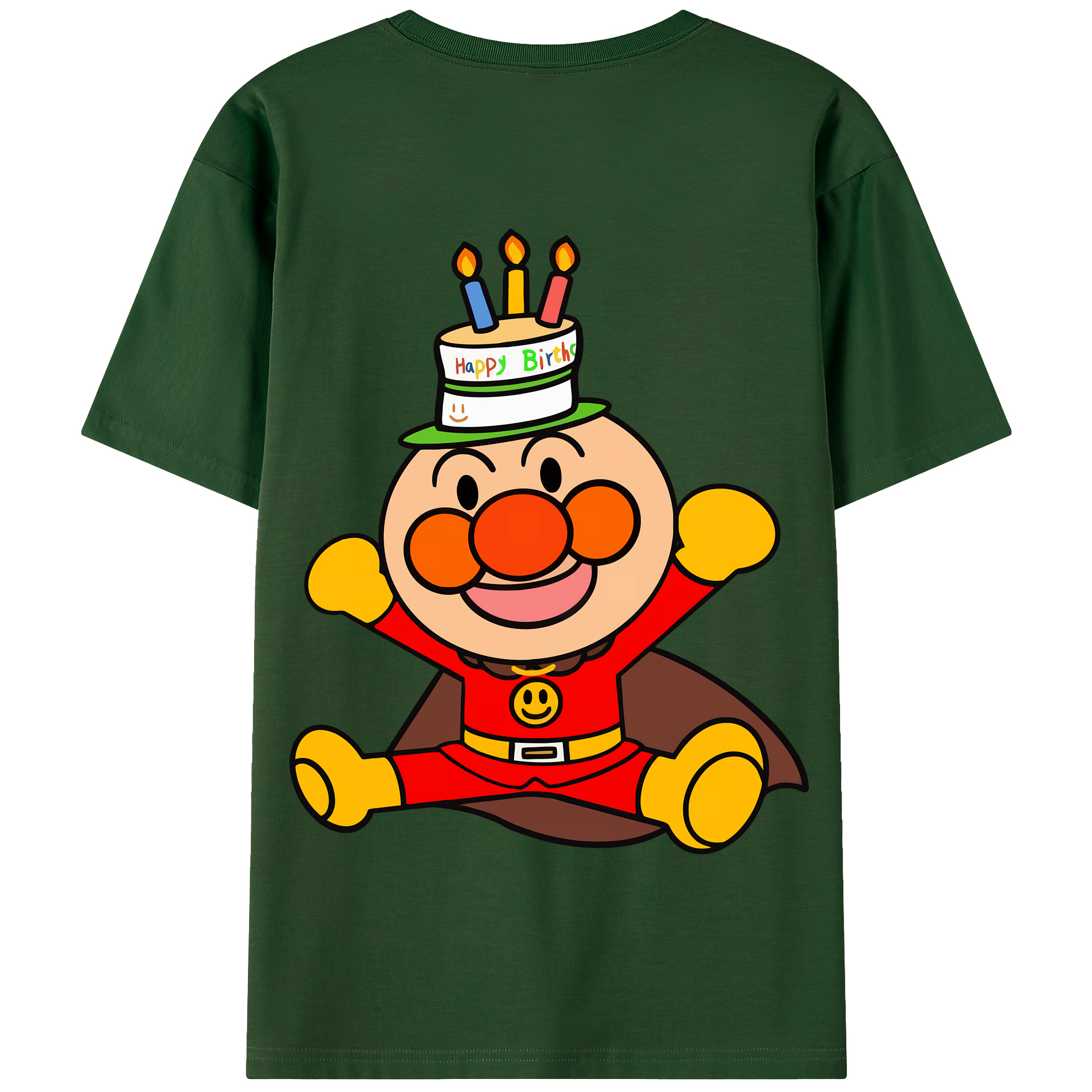 （画像用） アンパンマン Anpanman 綿100％半袖Tシャツ（背面プリント）